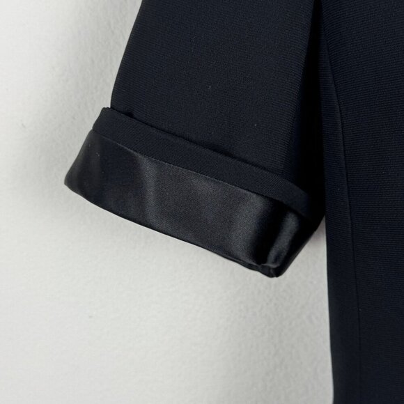 Kasper Two Piece Black Skirt Suit Set Formal Evening Satin Cocktail Party Sz 2P - Picture 5 of 14